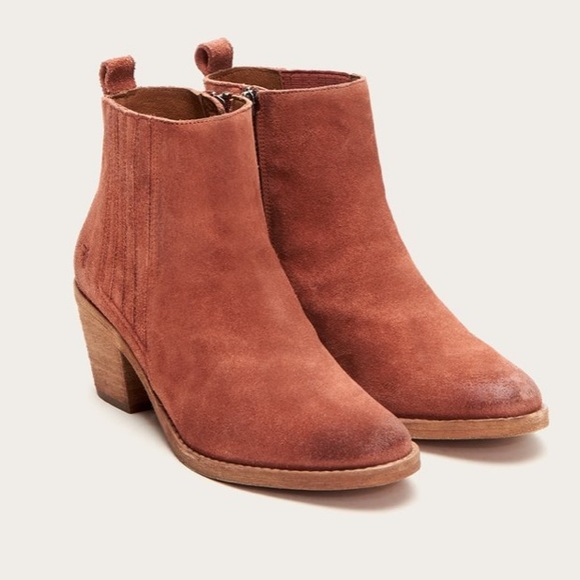 Frye Shoes - NEW Frye Alton Suede Chelsea Boot Rosewood Rust